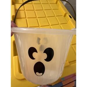 Glow-in-the-Dark 7.5” Clear Halloween Ghost Trick Or Treat Bucket Pail